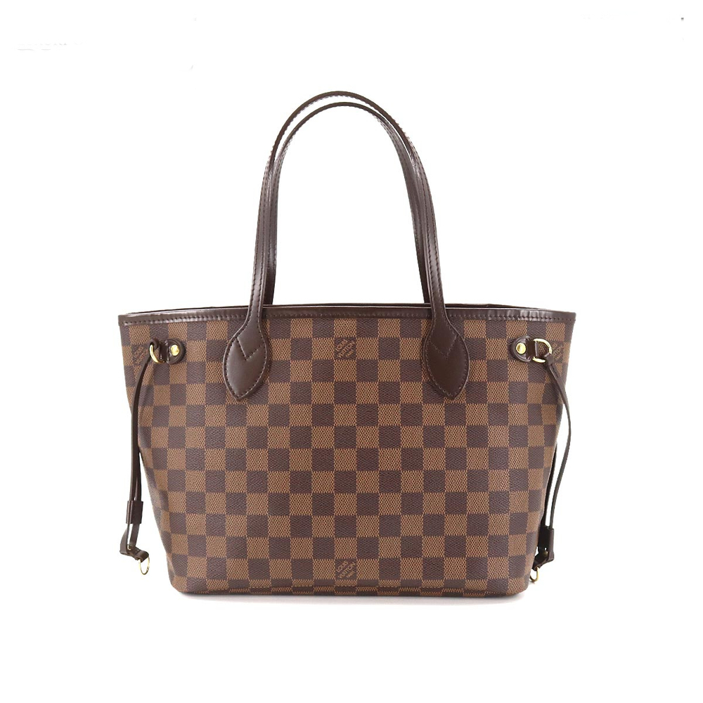 Louis Vuitton Damier Neverfull PM Tote Bag Ebene Brown